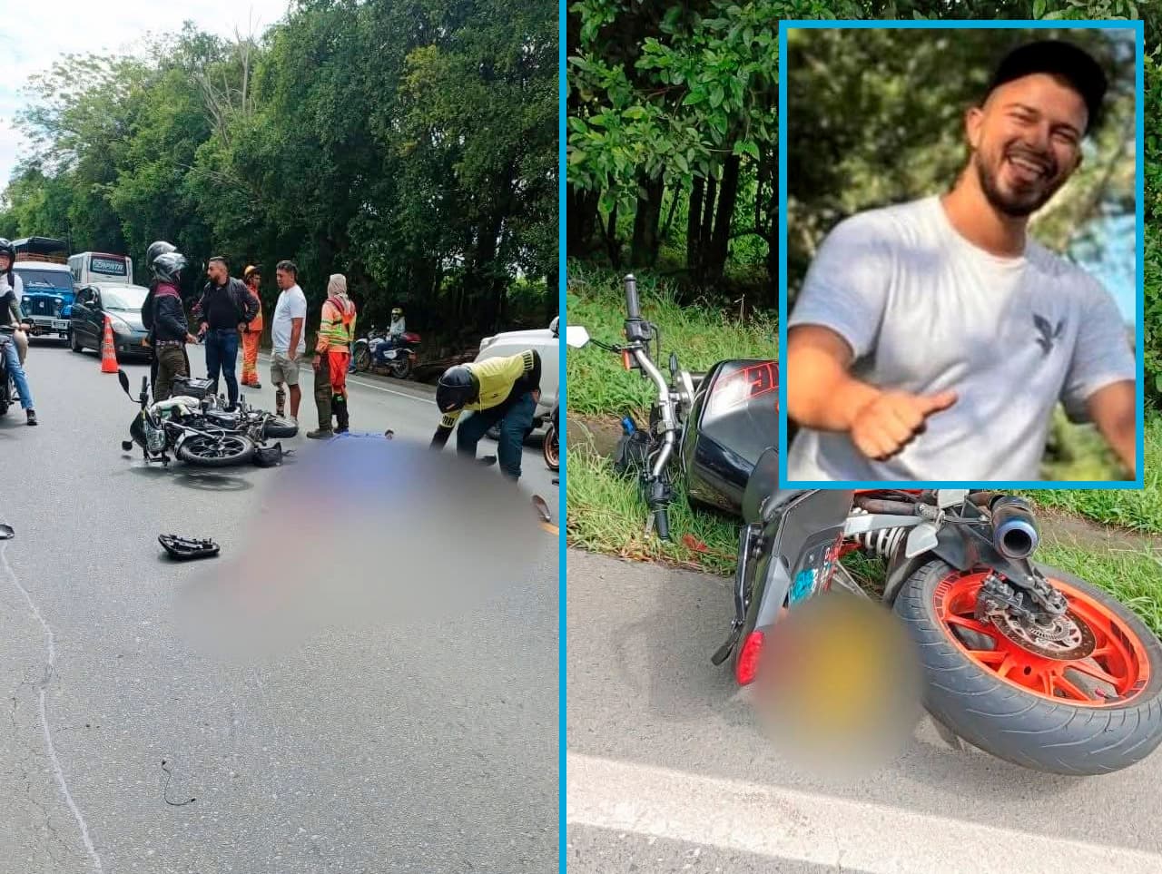 Accidente en la vía Pereira-La Virginia deja un joven motociclista ...